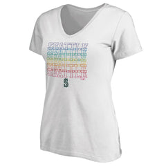 Seattle Mariners Women's City Pride V-Neck T-Shirt - MLB T-shirts
