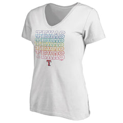 Texas Rangers Women's City Pride V-Neck T-Shirt - MLB T-shirts