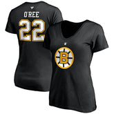 Willie O'Ree Boston Bruins Fanatics Women's Authentic Stack Retired Player Name & Number V-Neck T-Shirt - NHL T-shirts