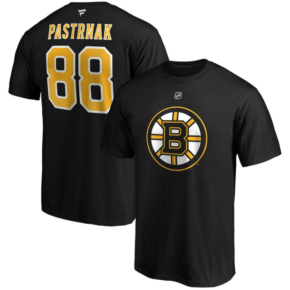 David Pastrnak Boston Bruins Fanatics B&T Name and Number T-Shirt - NHL T-shirts