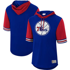 Royal Philadelphia 76ers Hardwood Classics Buzzer Beater Mesh Pullover Hoodie | NBA