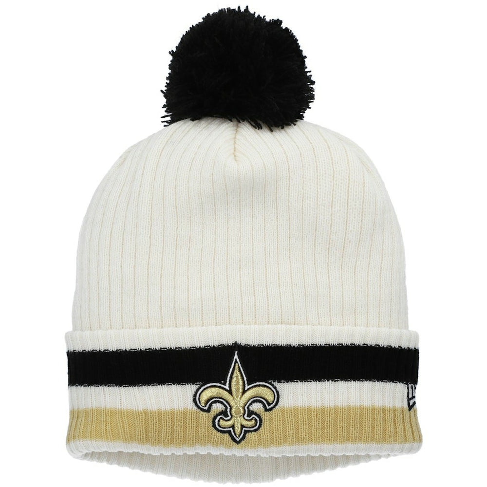 New Orleans Saints Youth Retro Cuffed Knit Hat with Pom | NFL New