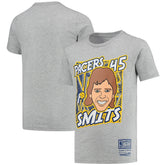 Gray Rik Smits Indiana Pacers Youth Hardwood Classics King of the Court Player T-Shirt | NBA