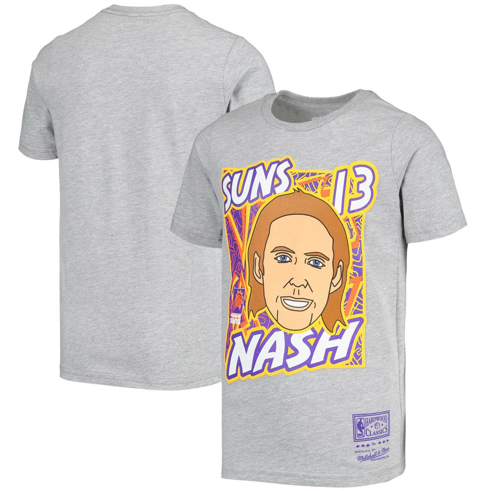 Gray Steve Nash Phoenix Suns Youth Hardwood Classics King of the Court Player T-Shirt | NBA