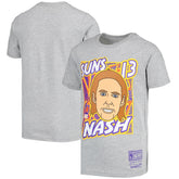 Gray Steve Nash Phoenix Suns Youth Hardwood Classics King of the Court Player T-Shirt | NBA