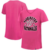 Washington Nationals New Era Girl's Youth Jersey Stars V-Neck T-Shirt - MLB Jerseys