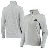 New York Yankees Vineyard Vines Women's Stripe Sankaty Half-Zip Pullover Top - MLB Pullover