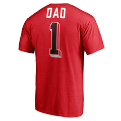 Red Chicago Bulls Number One Dad T-Shirt sale | NBA