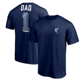 Navy Memphis Grizzlies Number One Dad T-Shirt | NBA