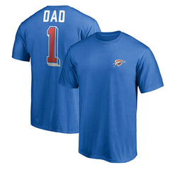 Blue Oklahoma City Thunder Number One Dad T-Shirt | NBA
