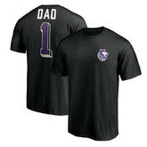 Black Sacramento Kings Number One Dad T-Shirt | NBA
