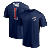 Navy Washington Wizards Number One Dad T-Shirt | NBA