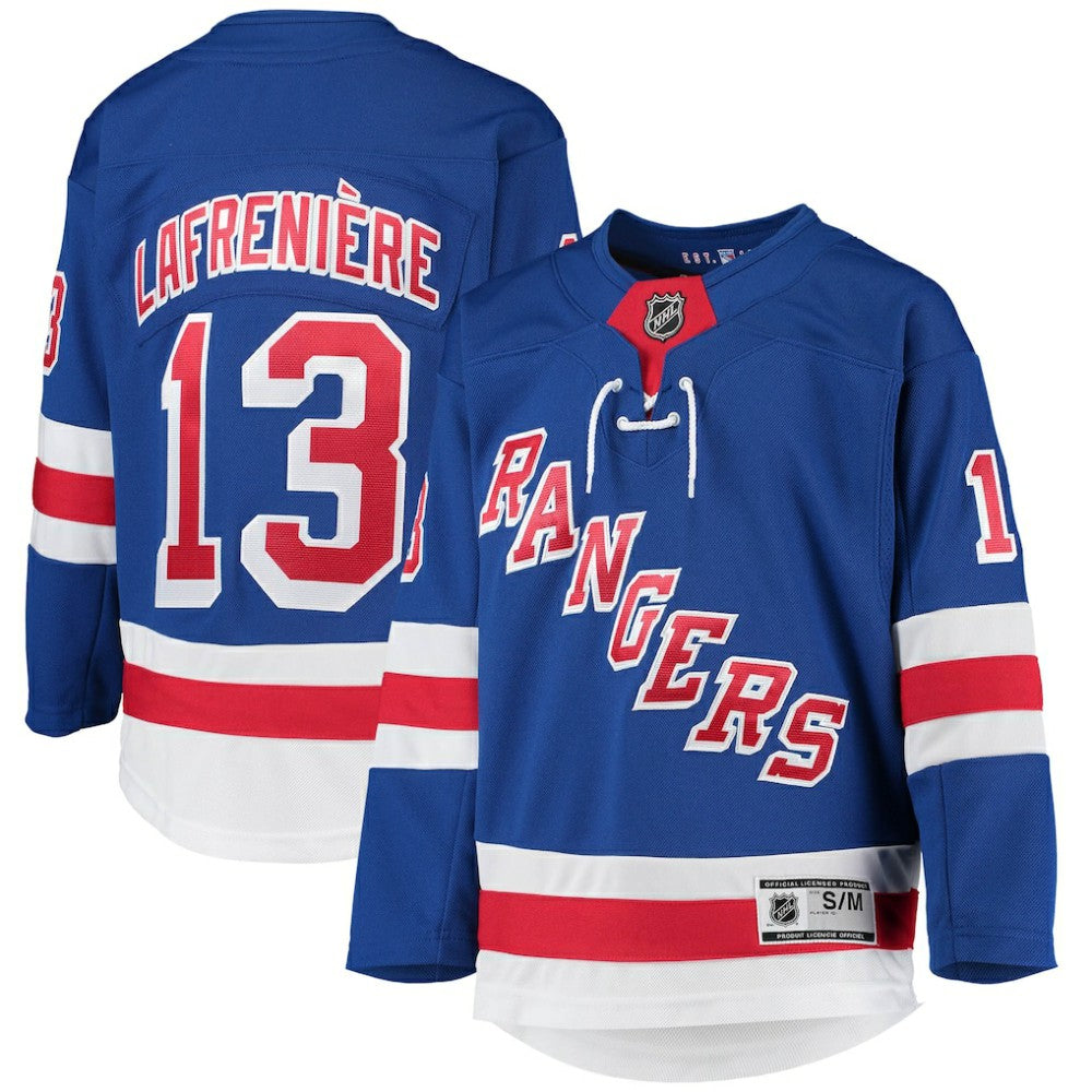 Alexis Lafreniere New York Rangers Youth Home Premier Player Jersey - NHL Jerseys