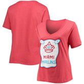 Miami Marlins New Era Women's City Connect Plus Size V-Neck T-Shirt - MLB T-shirts