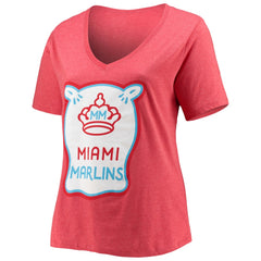 Miami Marlins New Era Women's City Connect Plus Size V-Neck T-Shirt - MLB T-shirts