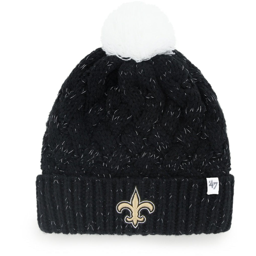 New Orleans Saints '47 Women's Fiona Logo Cuffed Knit Hat with Pom | NFL Hot