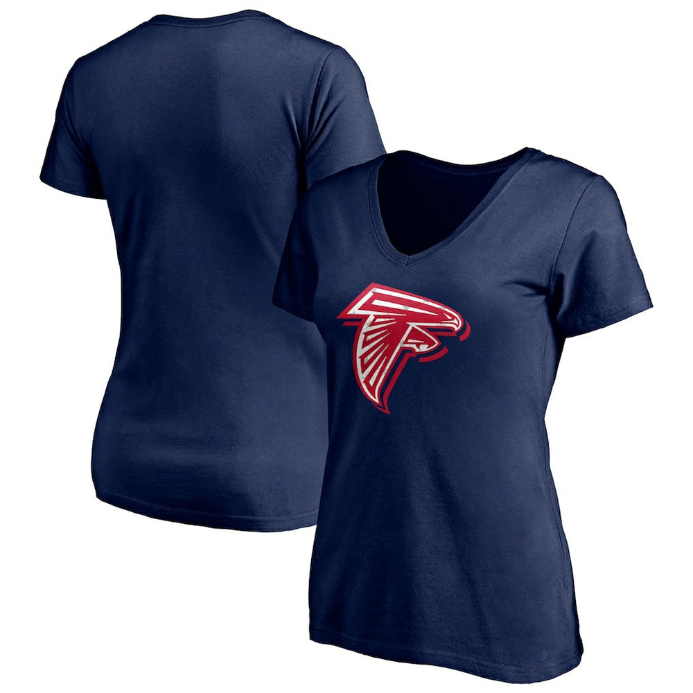 Atlanta Falcons Women's Red White and Team V-Neck T-Shirt | NFL Near me