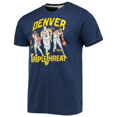 Heathered Navy Jamal Murray/Michael Porter Jr./Nikola Jokic Denver Nuggets Homage Triple Threat Player Tri-Blend T-Shirt sale | NBA