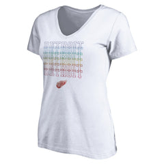 Detroit Red Wings Women's City Pride V-Neck T-Shirt - NHL T-shirts