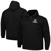 Las Vegas Raiders Dunbrooke Big & Tall Dakota Canvas Hoodie Full-Zip Jacket | NFL Outlet