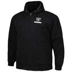 Las Vegas Raiders Dunbrooke Big & Tall Dakota Canvas Hoodie Full-Zip Jacket | NFL Outlet