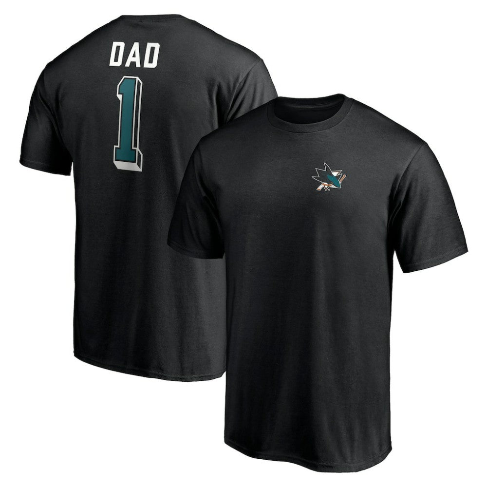 San Jose Sharks Number One Dad Logo T-Shirt - NHL T-shirts