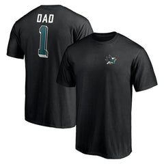San Jose Sharks Number One Dad Logo T-Shirt - NHL T-shirts
