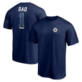 Winnipeg Jets Number One Dad Logo T-Shirt - NHL T-shirts