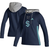 Seattle Kraken adidas Women's Skate Lace AEROREADY Pullover Hoodie - NHL Hoodies