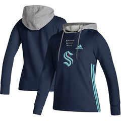 Seattle Kraken adidas Women's Skate Lace AEROREADY Pullover Hoodie - NHL Hoodies