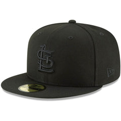 St. Louis Cardinals New Era Black on Black 59FIFTY Fitted Hat - MLB Hats