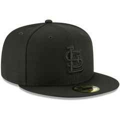 St. Louis Cardinals New Era Black on Black 59FIFTY Fitted Hat - MLB Hats