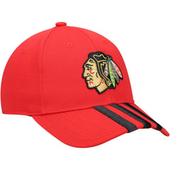 Chicago Blackhawks adidas Locker Room Three Stripe Adjustable Hat - NHL Hats