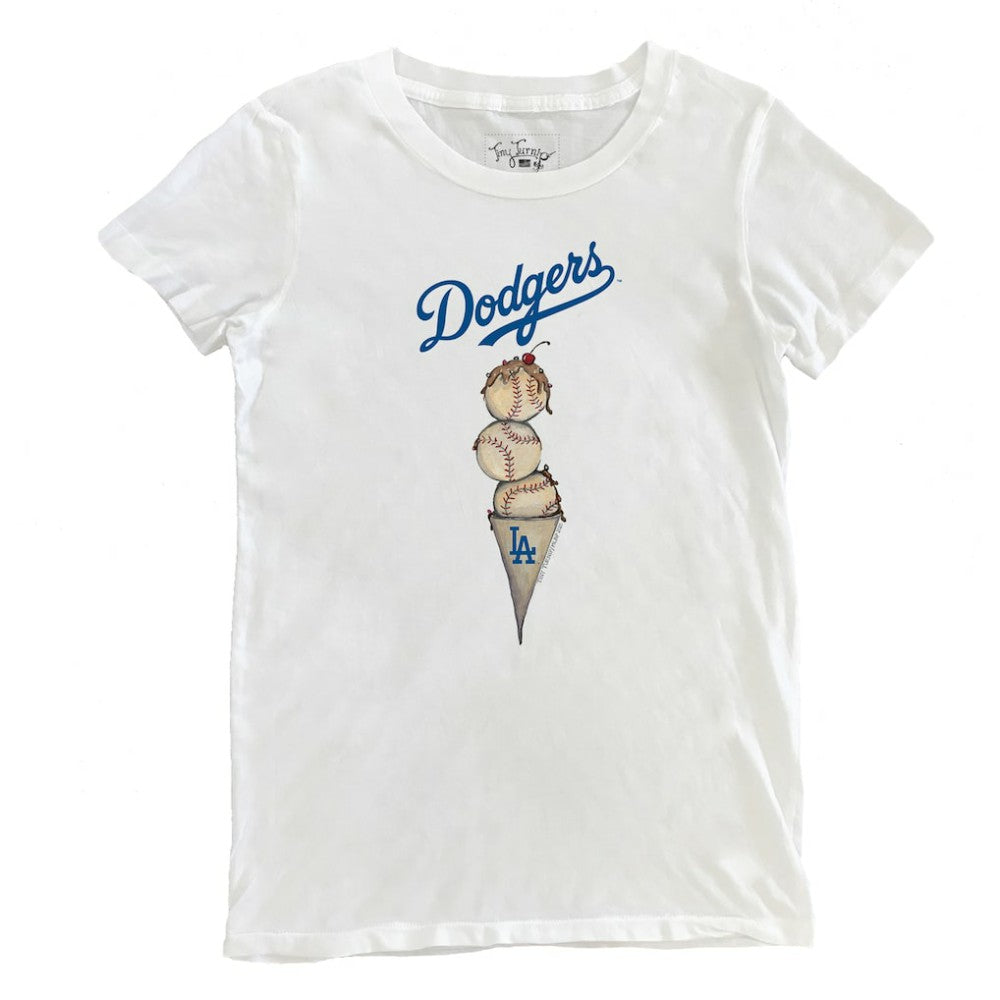 Los Angeles Dodgers Tiny Turnip Women's Triple Scoop T-Shirt - MLB T-shirts