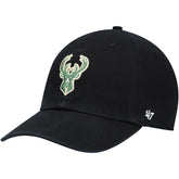 Black Milwaukee Bucks '47 Core Logo Clean Up Adjustable Hat | NBA