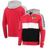 Chicago Blackhawks Starter Playoffs Color Block Full-Zip Hoodie - NHL Hoodies
