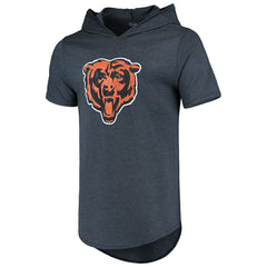 Chicago Bears Majestic Threads Primary Logo Tri-Blend Hoodie T-Shirt | NFL Discount