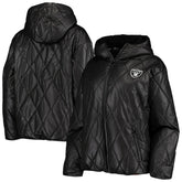 Las Vegas Raiders MSX by Michael Strahan Women's Charlotte Full-Zip Hoodie Puffer Jacket | NFL Hot