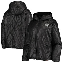 Las Vegas Raiders MSX by Michael Strahan Women's Charlotte Full-Zip Hoodie Puffer Jacket | NFL Hot