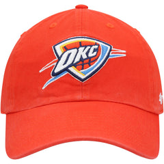 Orange Oklahoma City Thunder '47 Core Logo Clean Up Adjustable Hat | NBA