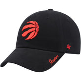 Black Toronto Raptors '47 Women's Miata Clean Up Logo Adjustable Hat | NBA