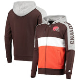 Cleveland Browns Starter Playoffs Color Block Full-Zip Hoodie | NFL Discount