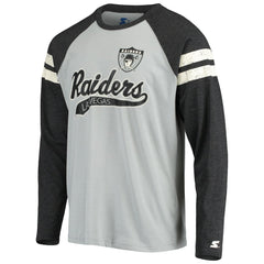 Las Vegas Raiders Starter Throwback League Raglan Long Sleeve Tri-Blend T-Shirt | NFL New
