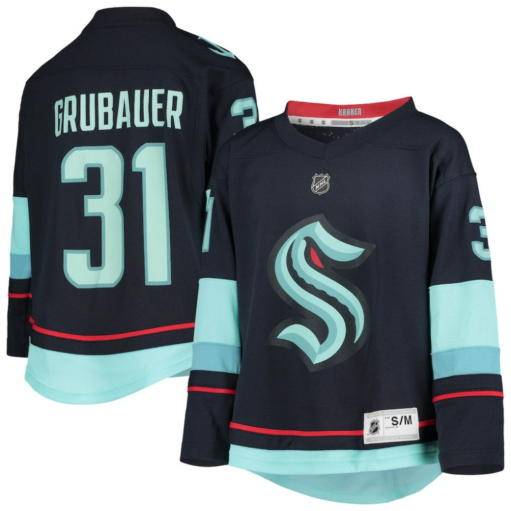 Philipp Grubauer Seattle Kraken Youth Home Replica Player Jersey - NHL Jerseys