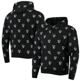 Black Brooklyn Nets The Wild Collective Unisex Allover Logo Pullover Hoodie | NBA