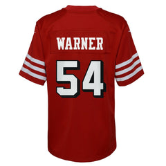 San Francisco 49ers Fred Warner Youth Game Jersey | NFL Outlet