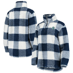 Seattle Kraken G-III 4Her by Carl Banks Women's Plaid Sherpa Quarter-Zip Jacket - NHL Jackets