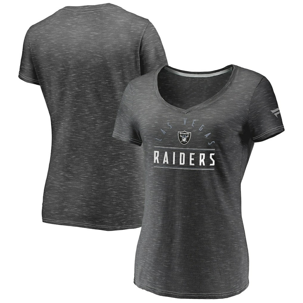 Las Vegas Raiders Women's League Leader Space Dye V-Neck T-Shirt | NFL Online