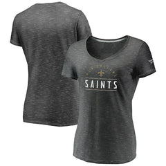 New Orleans Saints Women's League Leader Space Dye V-Neck T-Shirt | NFL Discount