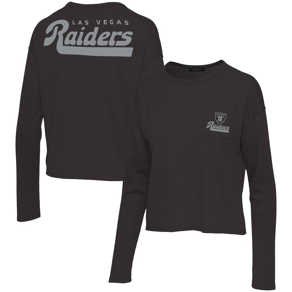 Las Vegas Raiders Junk Food Women's Pocket Thermal Long Sleeve T-Shirt | NFL New